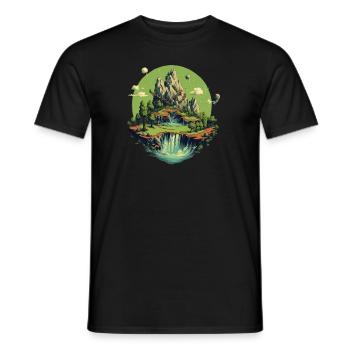 Paysage - T-shirt homme - noir - Devant - AI Model Male 178 light (178cm)