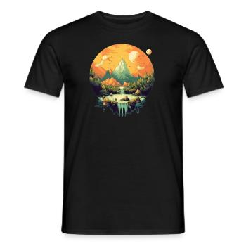 Paysage - T-shirt homme - noir - Devant - AI Model Male 178 light (178cm)