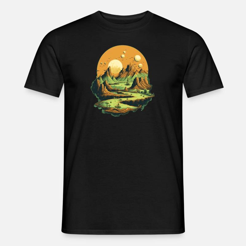 Landschaft - Männer T-Shirt - Schwarz