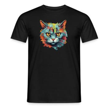 Chat - T-shirt homme - noir - Devant - AI Model Male 178 light (178cm)