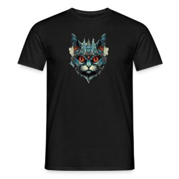 Chat - T-shirt homme - noir - Devant - AI Model Male 178 light (178cm)