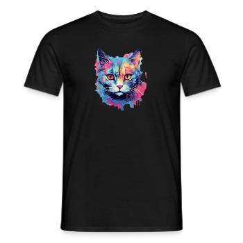 Chat - T-shirt homme - noir - Devant - AI Model Male 178 light (178cm)
