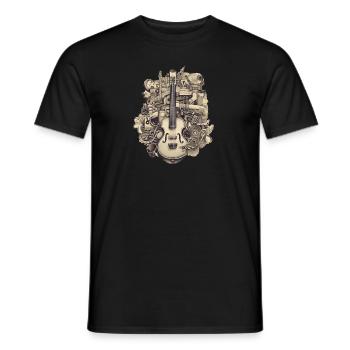 Music Instruments - Men's T-Shirt - black - Front - AI Model Male 178 light (178cm)