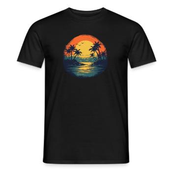Strand - Männer T-Shirt - Schwarz - Vorne - AI Model Male 178 light (178cm)