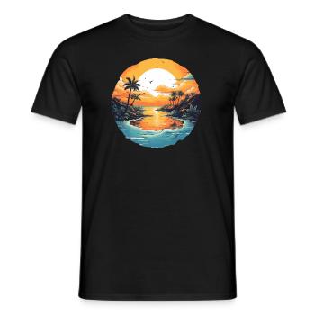 Strand - Männer T-Shirt - Schwarz - Vorne - AI Model Male 178 light (178cm)
