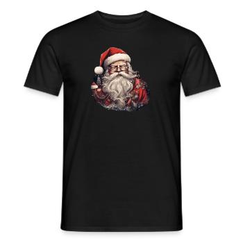 Père Noël - T-shirt homme - noir - Devant - AI Model Male 178 light (178cm)
