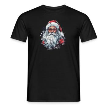 Père Noël - T-shirt homme - noir - Devant - AI Model Male 178 light (178cm)
