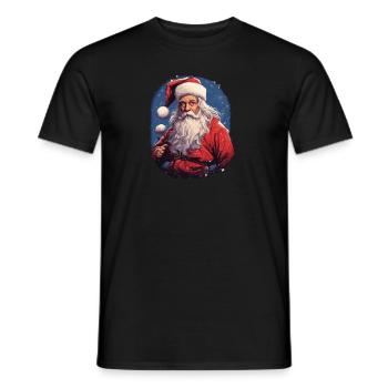 Père Noël - T-shirt homme - noir - Devant - AI Model Male 178 light (178cm)