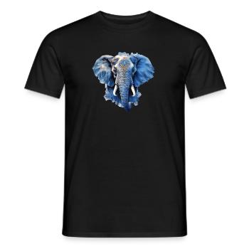 Elefant - Männer T-Shirt - Schwarz - Vorne - AI Model Male 178 light (178cm)