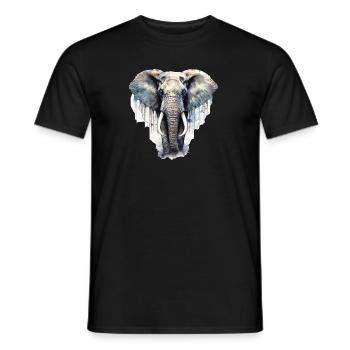 Elefant - Männer T-Shirt - Schwarz - Vorne - AI Model Male 178 light (178cm)