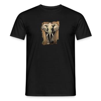 Elefant - Männer T-Shirt - Schwarz - Vorne - AI Model Male 178 light (178cm)