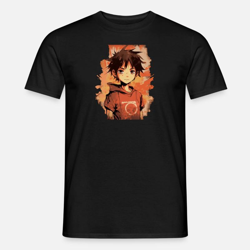Anime Boy - Männer T-Shirt - Schwarz