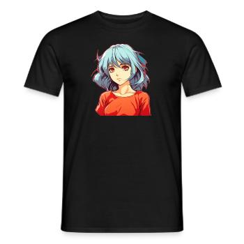 Anime Girl - T-shirt homme - noir - Devant - AI Model Male 178 light (178cm)
