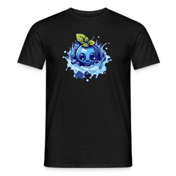Blaubeere - Männer T-Shirt - Schwarz - Vorne - AI Model Male 178 light (178cm)