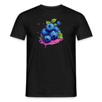 Blaubeere - Männer T-Shirt - Schwarz - Vorne - AI Model Male 178 light (178cm)