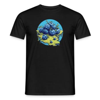 Blaubeere - Männer T-Shirt - Schwarz - Vorne - AI Model Male 178 light (178cm)