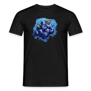 Blaubeere - Männer T-Shirt - Schwarz - Vorne - AI Model Male 178 light (178cm)