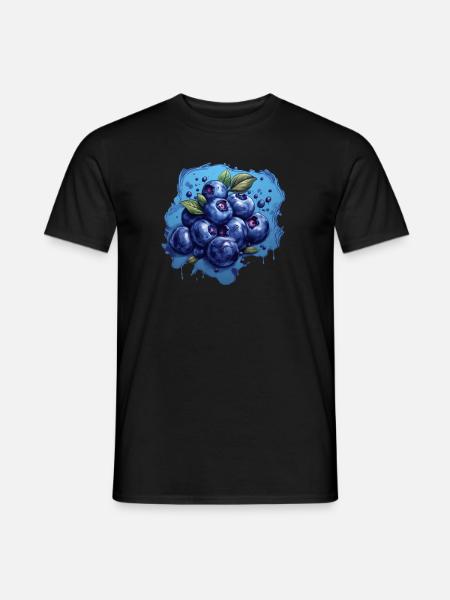 Blaubeere - Männer T-Shirt - Schwarz