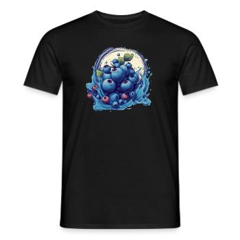 Blaubeere - Männer T-Shirt - Schwarz - Vorne - AI Model Male 178 light (178cm)
