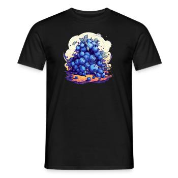 Blaubeere - Männer T-Shirt - Schwarz - Vorne - AI Model Male 178 light (178cm)