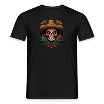 Cinco de Mayo Skull - Männer T-Shirt - Schwarz - Vorne - AI Model Male 178 light (178cm)