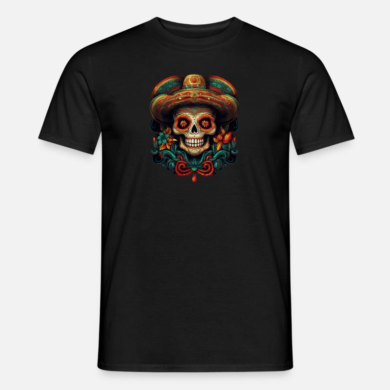 Cinco de Mayo Skull - Männer T-Shirt - Schwarz