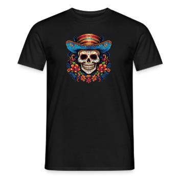Cinco de Mayo Skull - Männer T-Shirt - Schwarz - Vorne - AI Model Male 178 light (178cm)