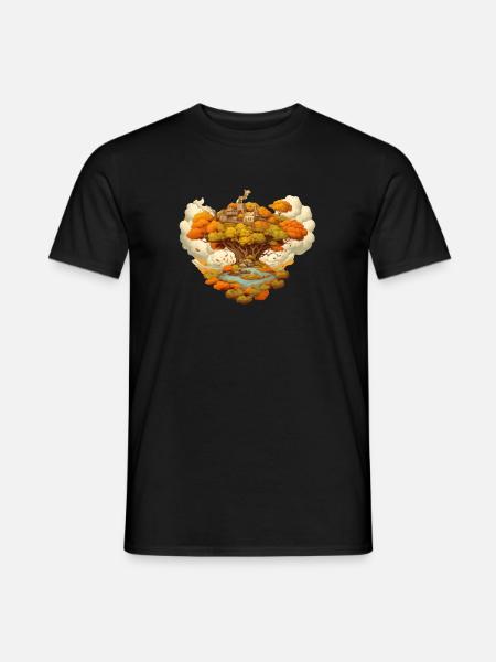 Herbstliche Landschaft - Männer T-Shirt - Schwarz