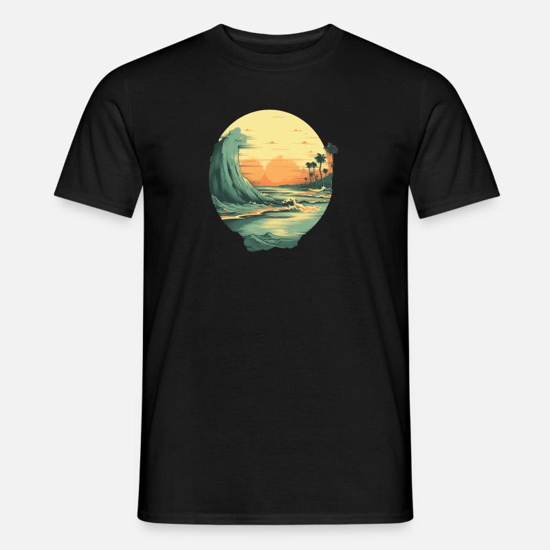Strand - Männer T-Shirt - Schwarz