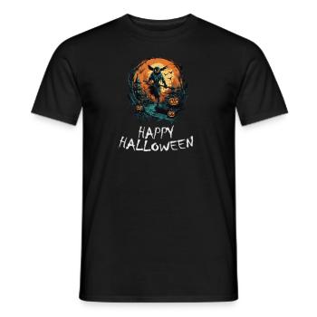 Halloween - Happy Halloween - Männer T-Shirt - Schwarz - Vorne - AI Model Male 178 light (178cm)