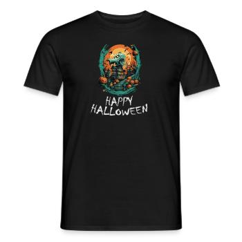 Halloween - Happy Halloween - Men's T-Shirt - black - Front - AI Model Male 178 light (178cm)
