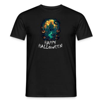 Halloween - Happy Halloween - Männer T-Shirt - Schwarz - Vorne - AI Model Male 178 light (178cm)