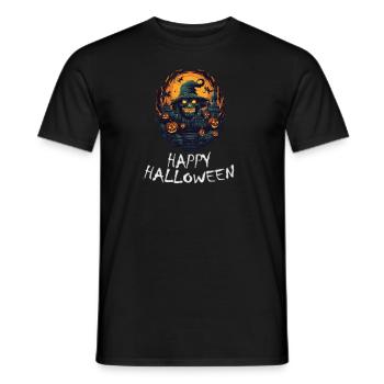 Halloween - Happy Halloween - Männer T-Shirt - Schwarz - Vorne - AI Model Male 178 light (178cm)