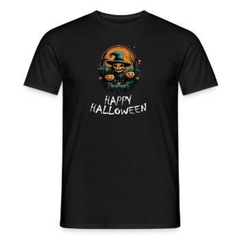 Halloween - Happy Halloween - Männer T-Shirt - Schwarz - Vorne - AI Model Male 178 light (178cm)