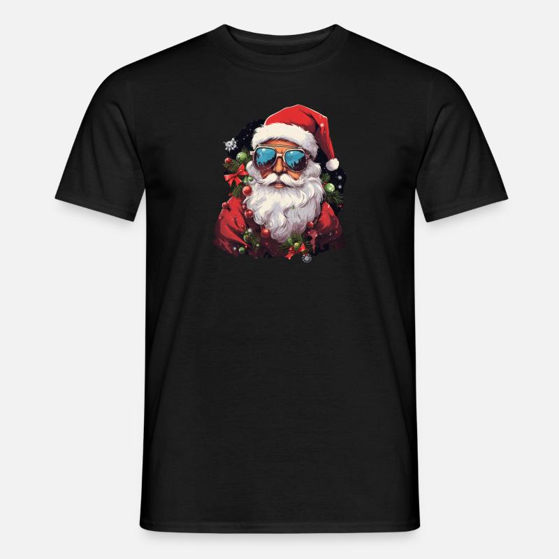 Weihnachtsmann - Männer T-Shirt - Schwarz