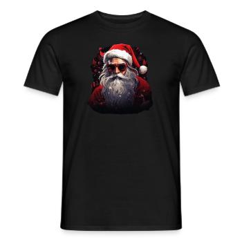 Père Noël - T-shirt homme - noir - Devant - AI Model Male 178 light (178cm)