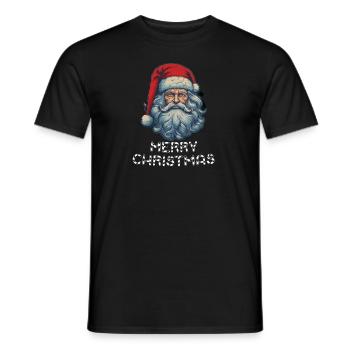 Le Père Noël épouse Noël - T-shirt homme - noir - Devant - AI Model Male 178 light (178cm)