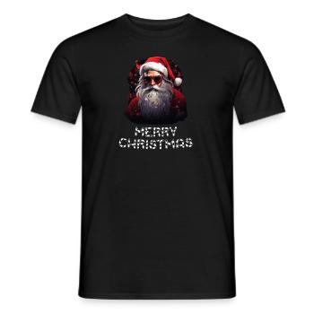 Santa Claus - Marry Christmas - Men's T-Shirt - black - Front - AI Model Male 178 light (178cm)