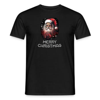 Santa Claus - Marry Christmas - Men's T-Shirt - black - Front - AI Model Male 178 light (178cm)