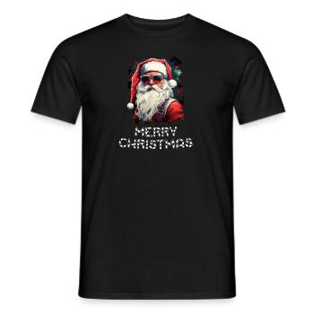 Santa Claus - Marry Christmas - Men's T-Shirt - black - Front - AI Model Male 178 light (178cm)