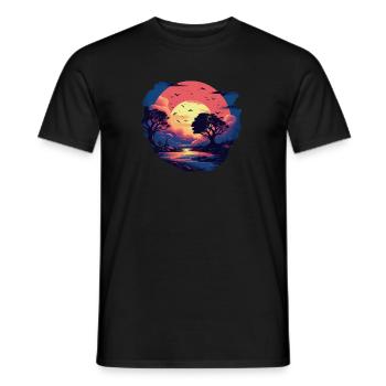 Paysage - T-shirt homme - noir - Devant - AI Model Male 178 light (178cm)