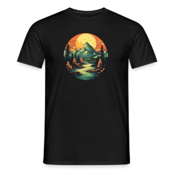 Paysage - T-shirt homme - noir - Devant - AI Model Male 178 light (178cm)