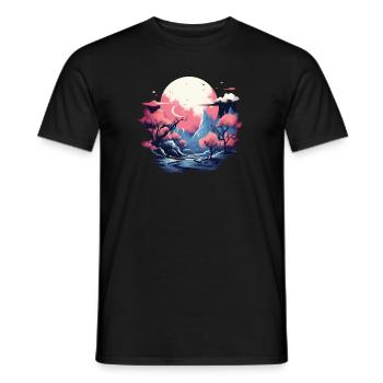 Paysage - T-shirt homme - noir - Devant - AI Model Male 178 light (178cm)
