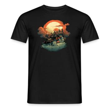 Paysage - T-shirt homme - noir - Devant - AI Model Male 178 light (178cm)