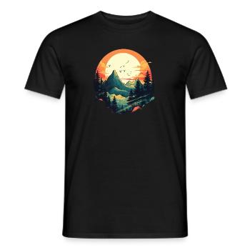 Landscape - Men's T-Shirt - black - Front - AI Model Male 178 light (178cm)