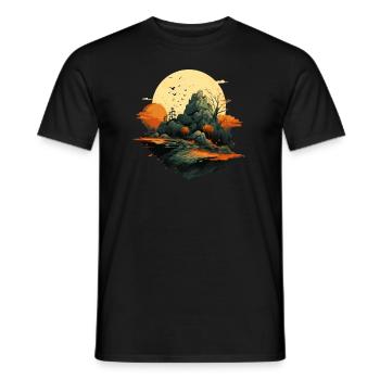 Landscape - Men's T-Shirt - black - Front - AI Model Male 178 light (178cm)