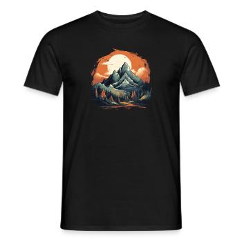 Landscape - Men's T-Shirt - black - Front - AI Model Male 178 light (178cm)