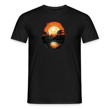 Landscape - Men's T-Shirt - black - Front - AI Model Male 178 light (178cm)