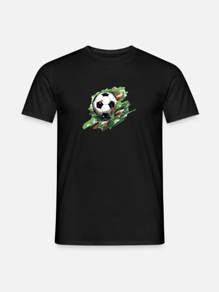 Fußball Ball - Männer T-Shirt - Schwarz