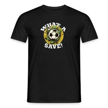 Balle de football - Quelle sauvegarde! - T-shirt homme - noir - Devant - AI Model Male 178 light (178cm)